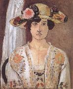 Henri Matisse Woman in a Flowered Hat (mk35) painting